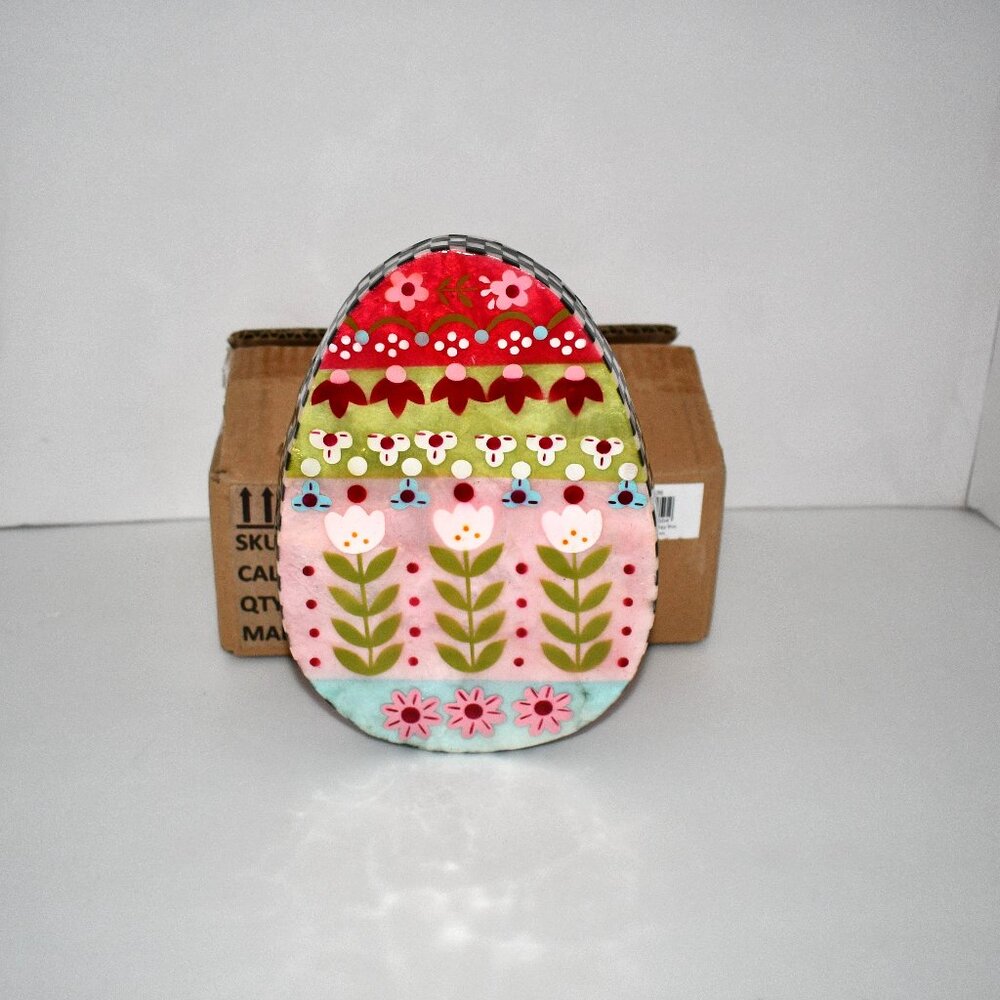 Mackenzie-Child Calico SMALL Lidded Egg Box #35517-4339 NIB